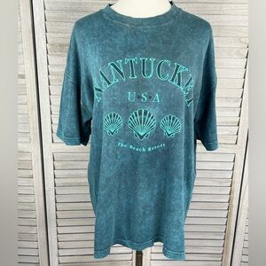 YESTERDAYS Nantucket Crewneck Tee 100% Cotton-Medium